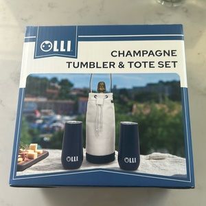 BRAND NEW Champagne Tumblr and tote set